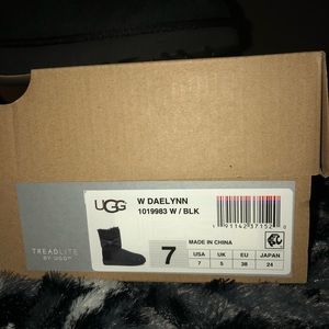 Cute Black UGG boots with bow